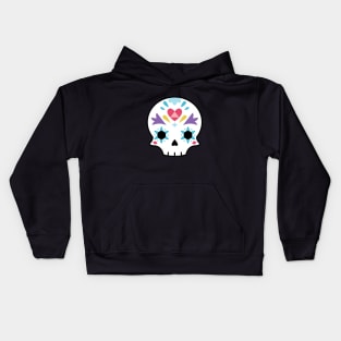 Sugar skull heart Kids Hoodie